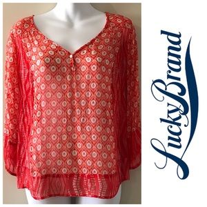 Lucky Brand Sheer Blouse